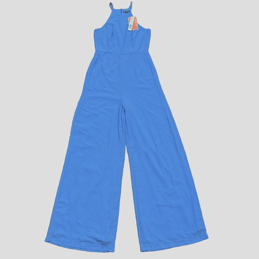 Gianni Bini XS Wide Leg Jumpsuit Blue Formal Pantsuit Flowy NWT